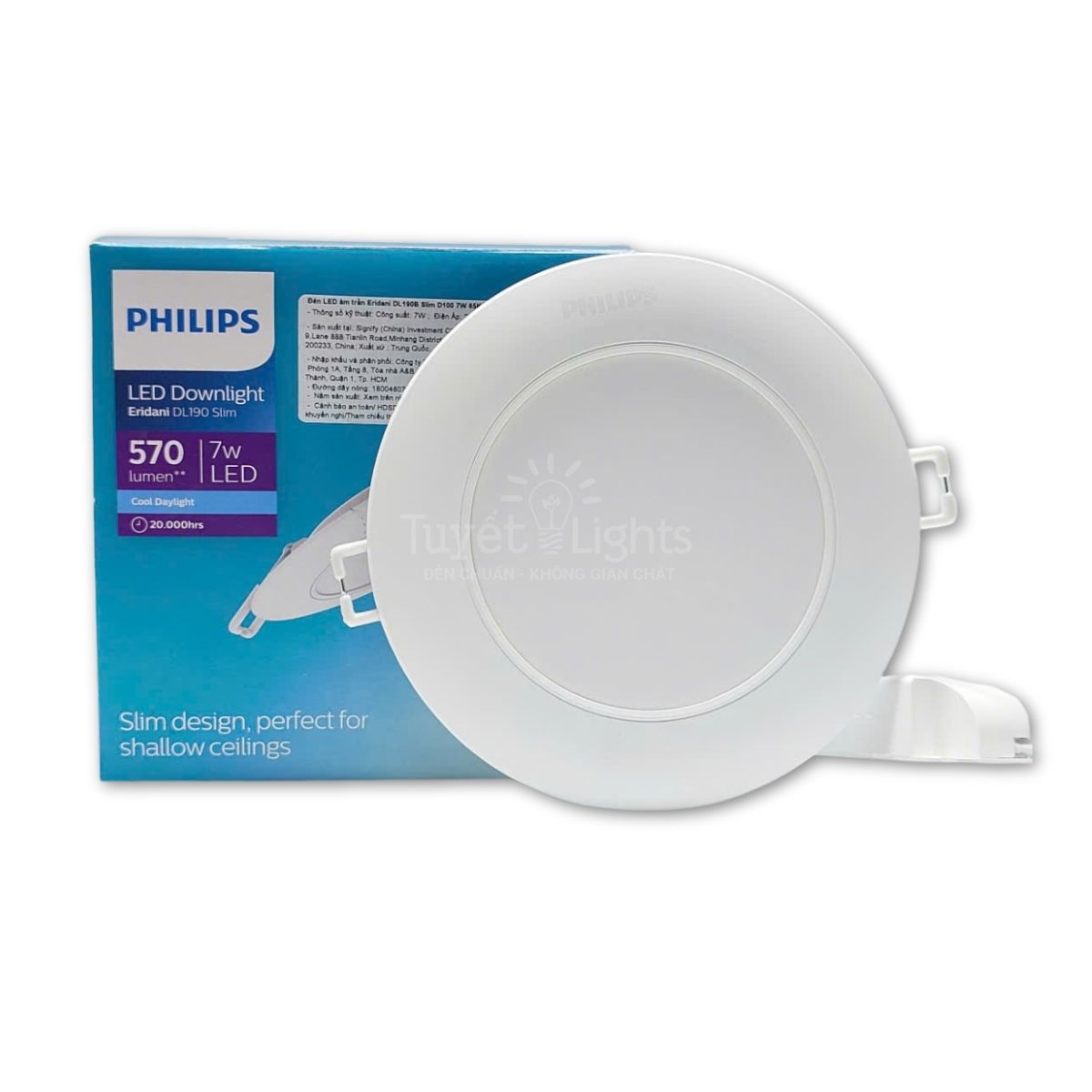 Âm Trần Philips Siêu Mỏng Eridani&nbsp;DL190B Slim&nbsp;|&nbsp; 7W (Φ100)
